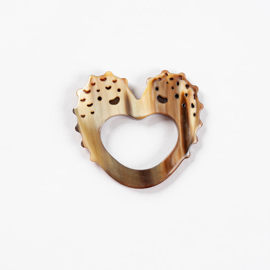 Unique Heart Horn Charm Necklace