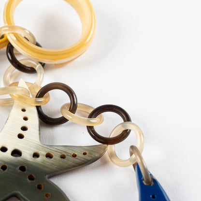 Starfish Keychain Horn Bag Charm