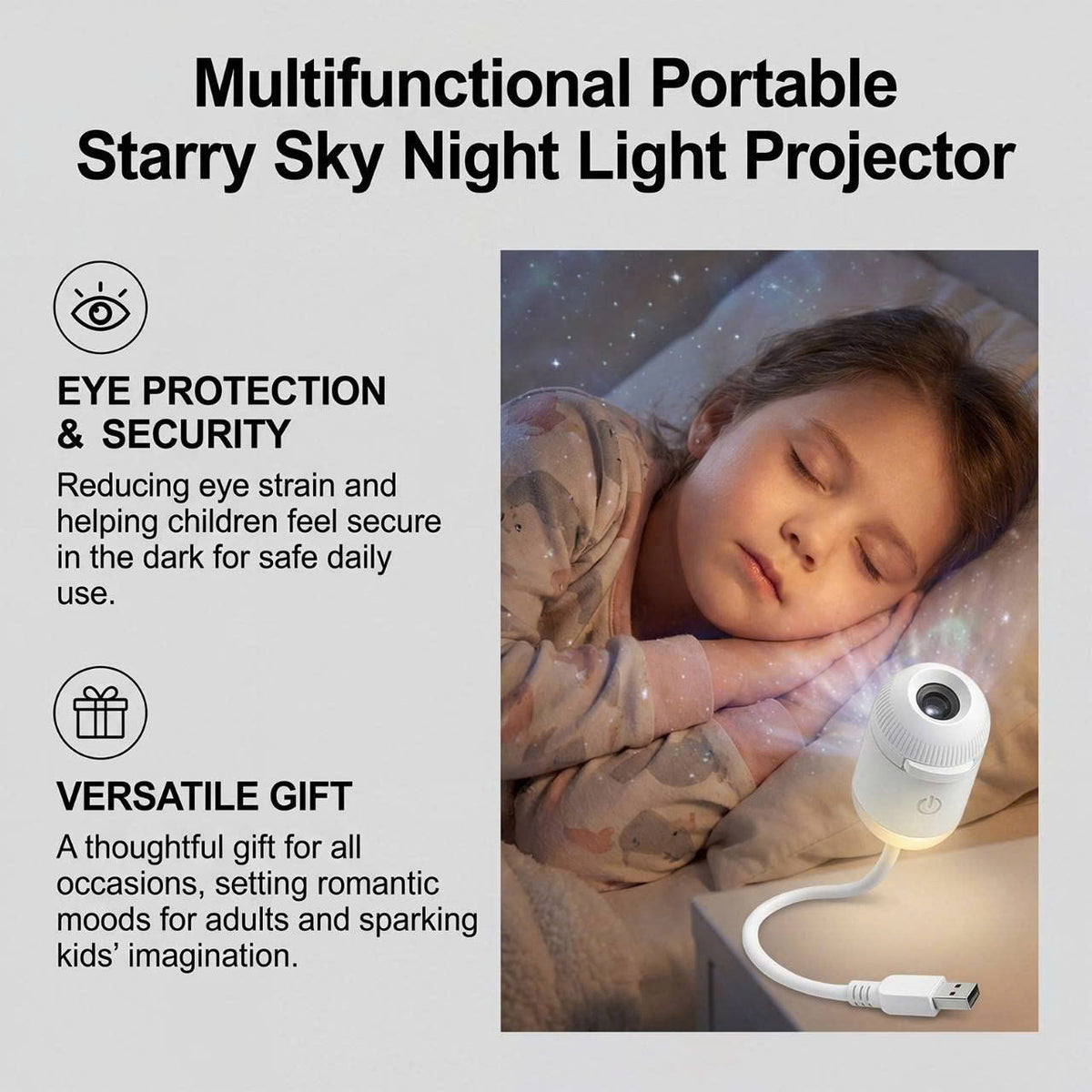 CuratoSpace™ 2-in-1 Galaxy Projector