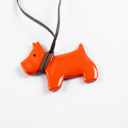 Horn Scottish Terrier Charm Necklace