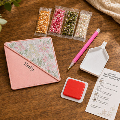 Curato Space - Personalized Initial Crystal Corner Bookmark Kit