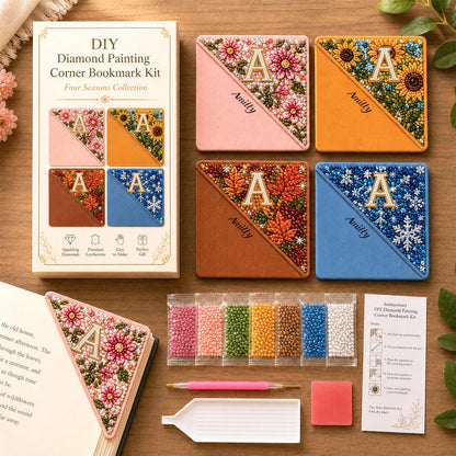 Curato Space - Personalized Initial Crystal Corner Bookmark Kit