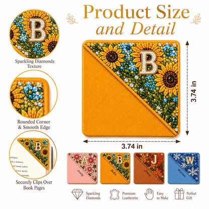 Curato Space - Personalized Initial Crystal Corner Bookmark Kit