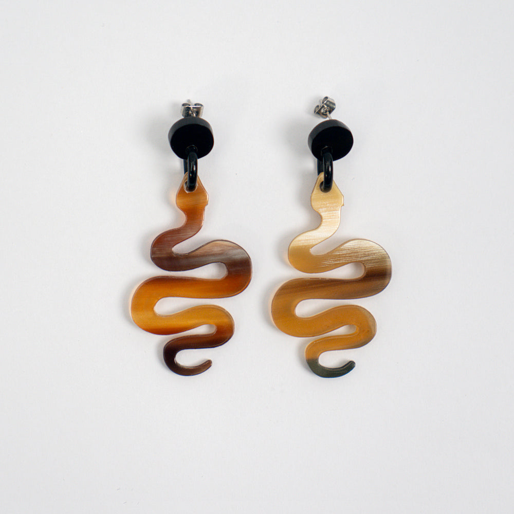 The Serpent Legend: Custom Engraved Horn Jewelry Set