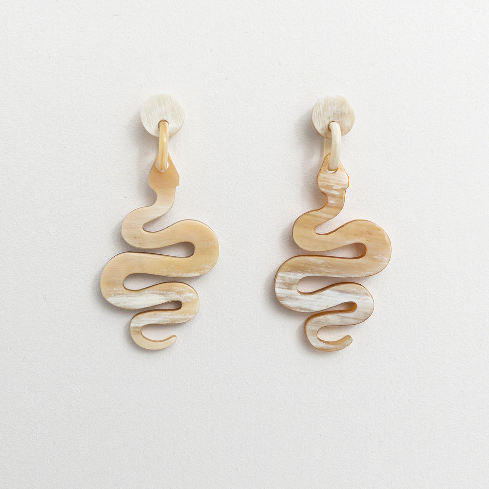 The Serpent Legend: Custom Engraved Horn Jewelry Set