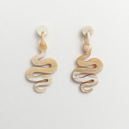 The Serpent Legend: Custom Engraved Horn Jewelry Set