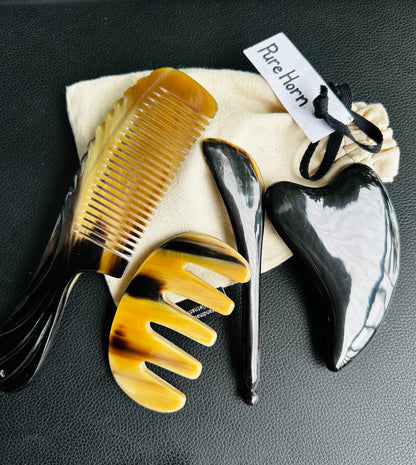 PureHorn™ - Instant Tension Release & Ultimate Hair Growth Handcrafted Keratin Set