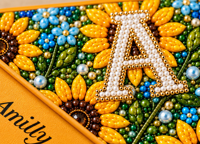 Curato Space - Personalized Initial Crystal Corner Bookmark Kit