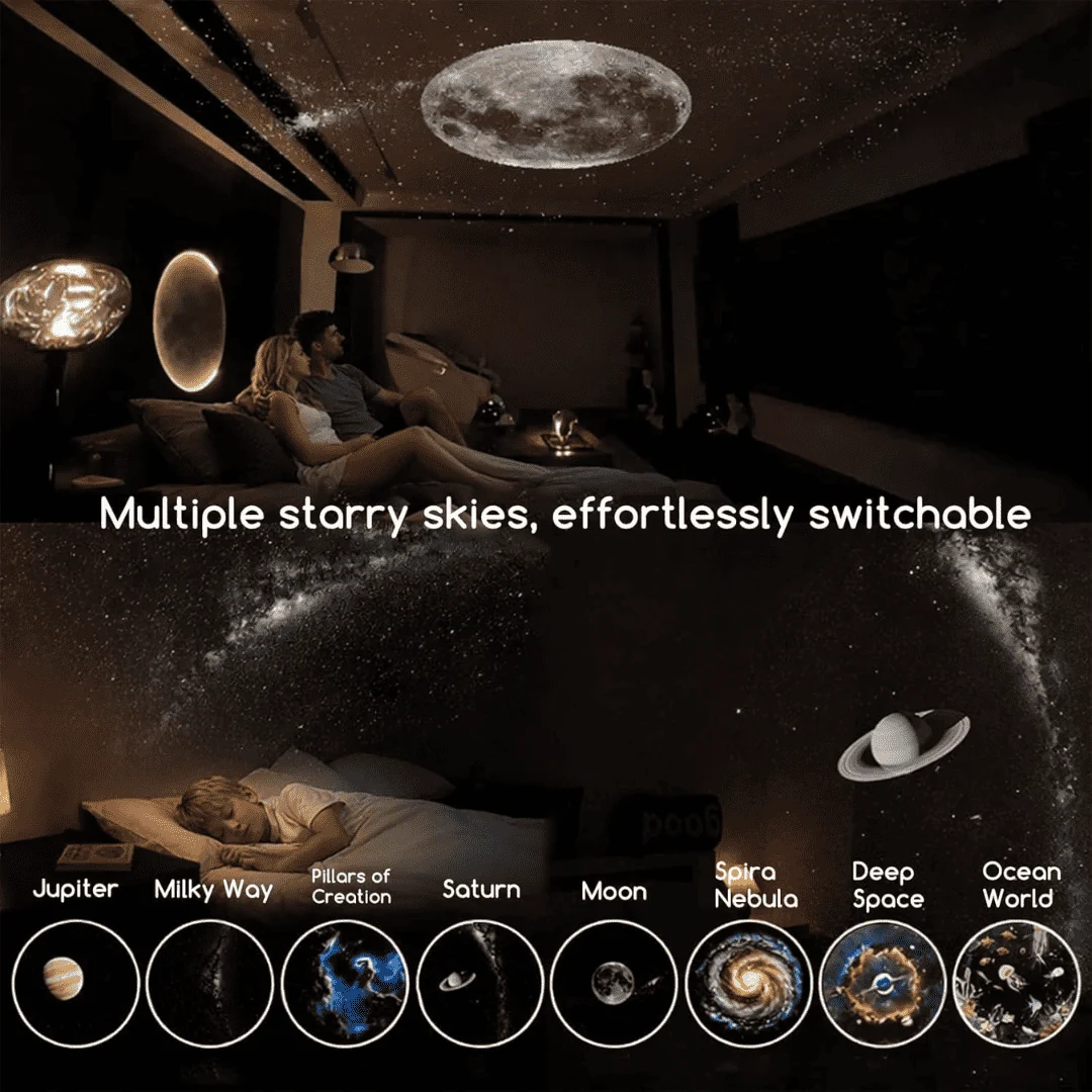 CuratoSpace™ 2-in-1 Galaxy Projector