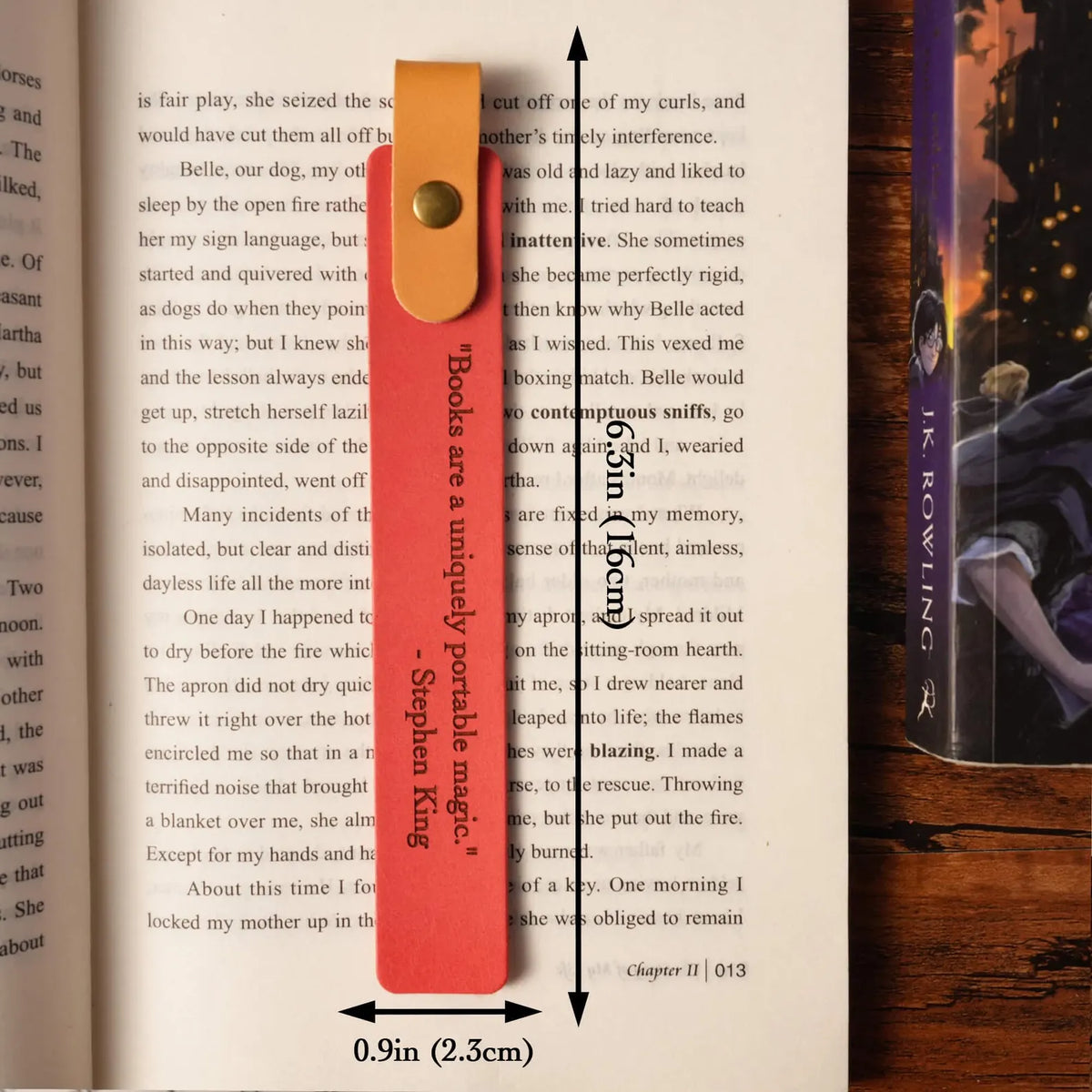 Curato Space - Custom Engraved Leather Bookmark with Pen Holder