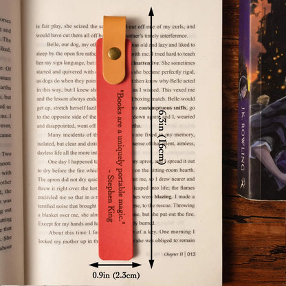 Curato Space - Custom Engraved Leather Bookmark with Pen Holder