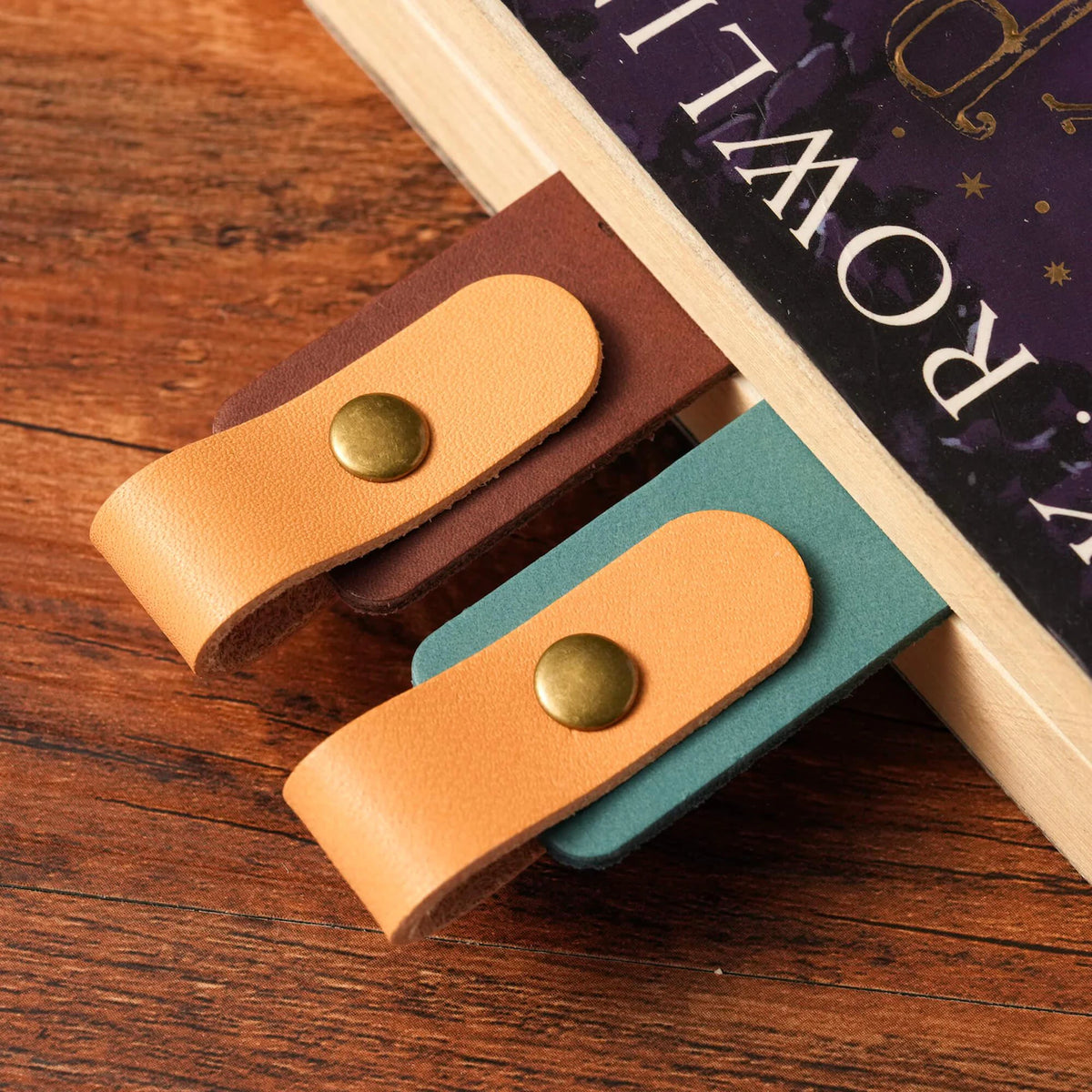 Curato Space - Custom Engraved Leather Bookmark with Pen Holder