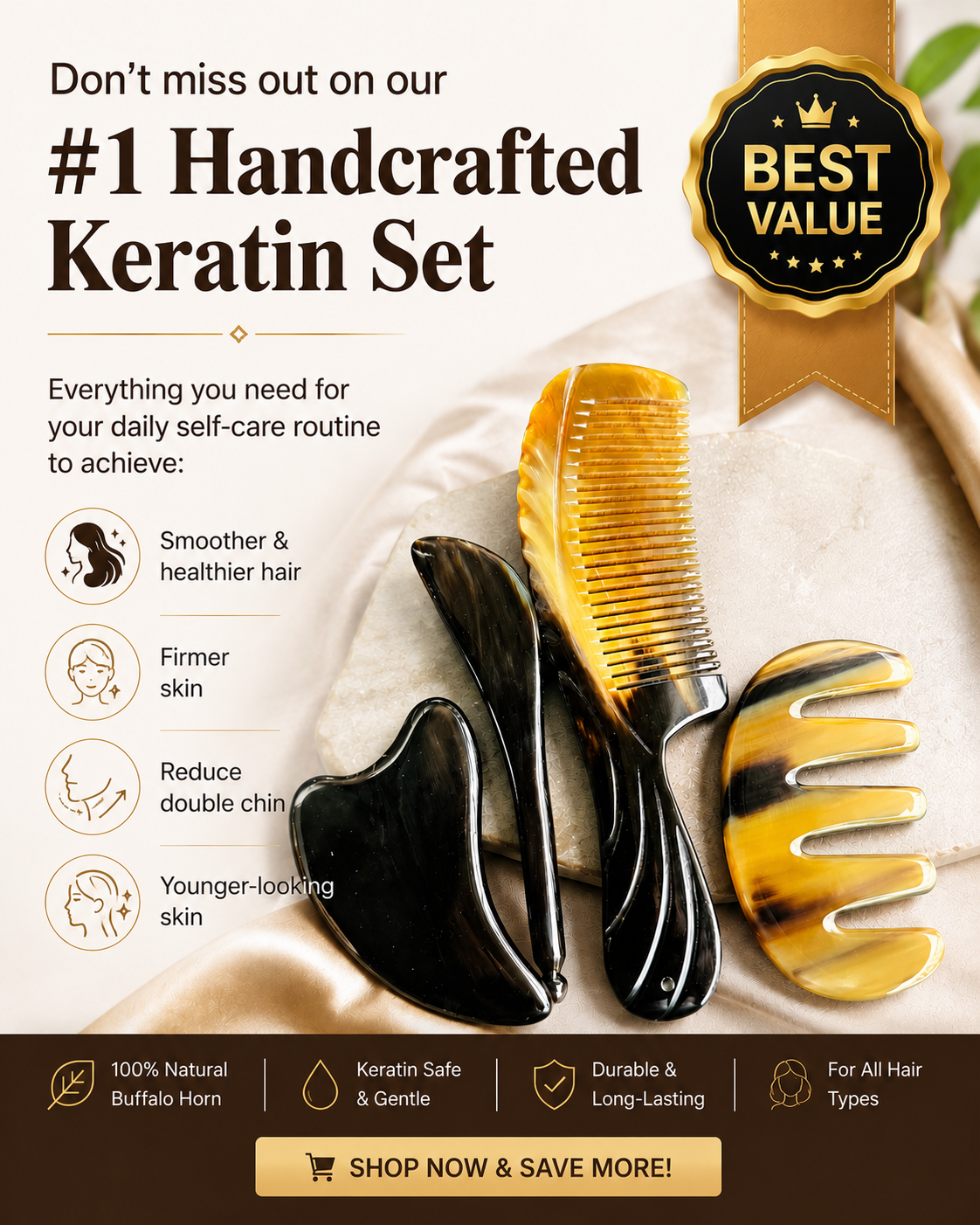 PureHorn™ - Instant Tension Release & Ultimate Hair Growth Handcrafted Keratin Set